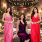 Cross Belt 2 Part Satin Nightwear – Luxury Women Maxi Nighty (Free Size)
