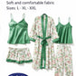 Green Digital Print 5 Piece Nightwear Set – Premium Women Sleepwear | FREE shipping over USA
