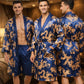 Dragon Print Men’s Luxury Homewear Gown Set – Premium Gents Nightwear (Free Size)