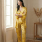 Yellow Digital Print 5 Piece Nightwear Set – Premium Women Sleepwear & Loungewear (USA)