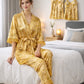 Yellow Digital Print 5 Piece Nightwear Set – Premium Women Sleepwear & Loungewear (USA)